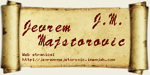 Jevrem Majstorović vizit kartica